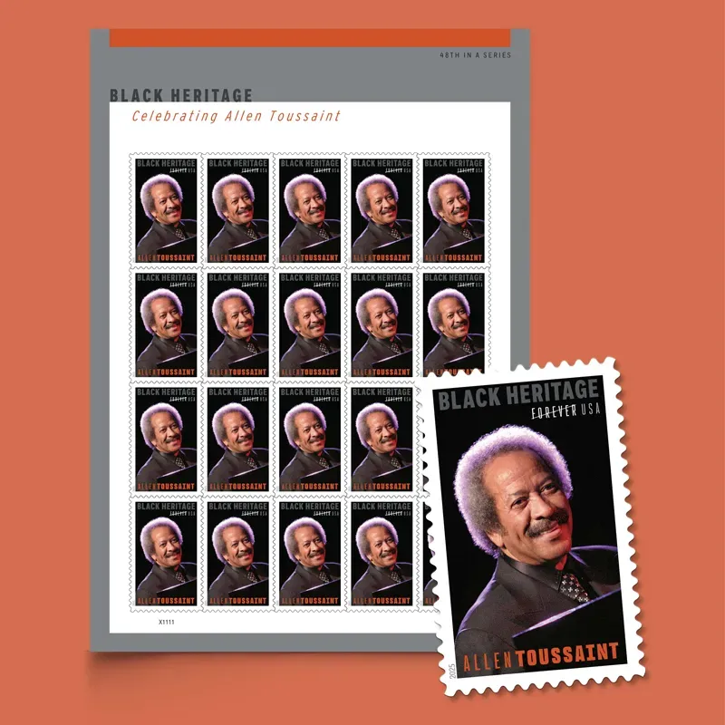 2025 Allen Toussaint (Black Heritage Series) Forever First Class Postage Stamps - Image 2